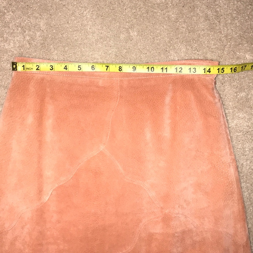 🔥😍 Peach 100% leather A line skirt - Picture 6 of 8